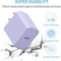 [2 Pack] Iphone 15 14 13 12 11 Charger Block, USB C Wall Charger 20W PD Power Adapter for Iphone 15/15Pro/15Pro Max/15Plus/14/13/12/11/X, Ipad-Purple
