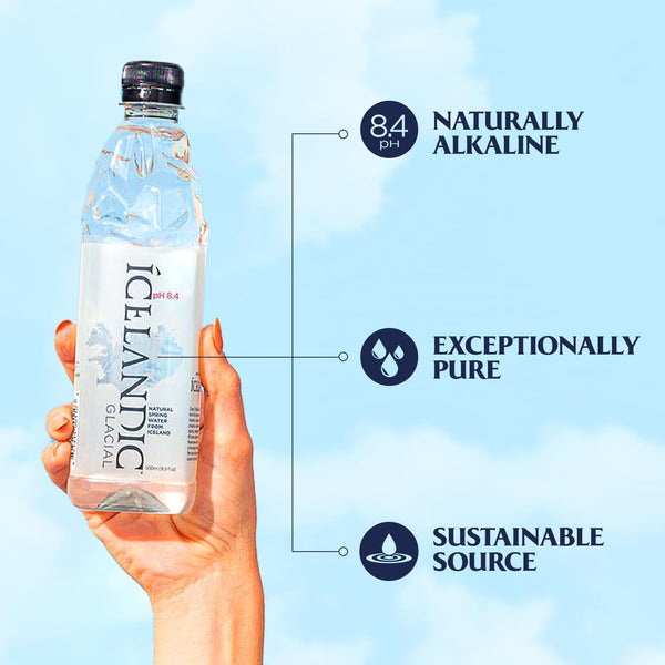Icelandic Glacial Natural Spring Alkaline Water, 330 mL / 11.1 Fl Oz (Pack of 30) | Natural Spring Alkaline Water 11.16 Fl Oz (Pack of 30)