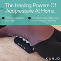 Kanjo FSA HSA Eligible Acupressure Cushion | Memory Foam Acupressure Pillow for Back and Sciatica Pain | 100% Cotton Linen Cover