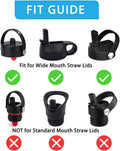 4-Pack Replacement Straws for Hydro Flask Wide Mouth Bottle Hydroflask Straw Lid, 4 BPA-FREE Straws and 4 Straw Cleaning Brushes