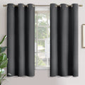 YoungsTex Blackout Curtains 63 Inches Long, Room Darkening Bedroom Drapes | Grommet Thermal Insulated Privacy for Living Room Window, 2 Panels, 42