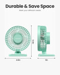Gaiatop USB Desk Fan, Small But Powerful, Personal Portable Quiet 3 Speeds, Adjustable Mini Table Desktop fan for Cooling Home Office Car Summer