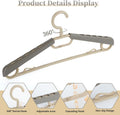 6-Pack Heavy Duty Plastic Extra-Wide Arm 15"-23" Suits Clothes Hangers with Swivel Hooks,Perfect for Coat,Jacket,Dress,Shirt,Trousers or Closet