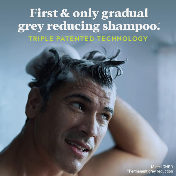 Just for Men Control GX Grey Reducing Shampoo, Gradual Hair Color with Keratin for Stronger Thicker and Healthier Looking Hair, 4 Fl Oz - Pack of