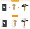 GOOACC 170Pcs Car U-Clip and Screw Assortment Kit 9 Different Sizes Automotive U Nut and Screw Clip Replacement Parts for Dash Door Panel Interior