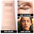 4 Colors Deep Rose Soft Pink Beige Brown Eye Shadow Palette Makeup, Neutral Matte Shimmer Eyeshadow Palette for Women Highly Pigmented Waterproof,