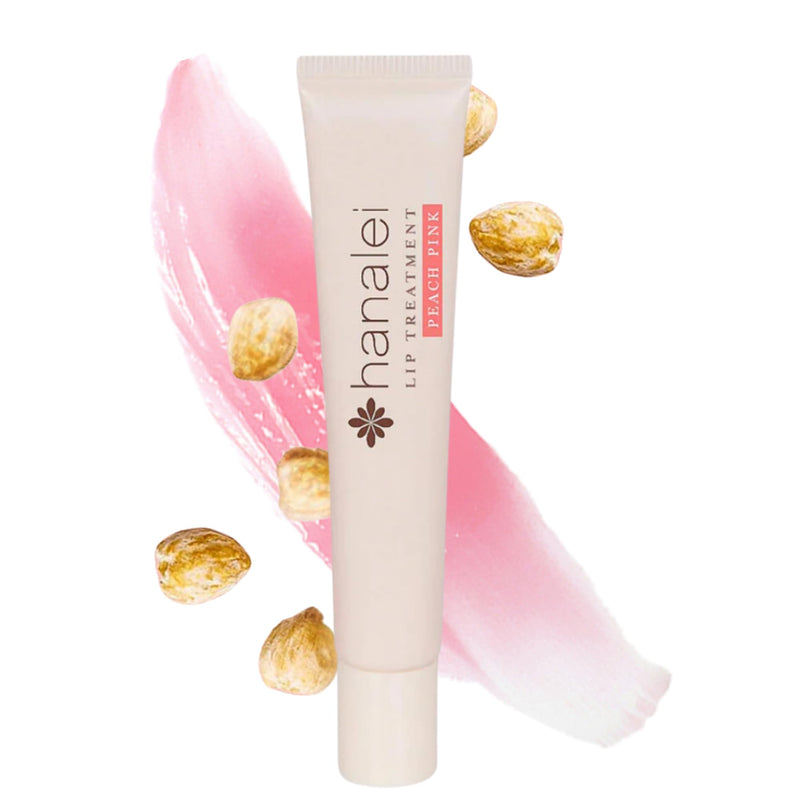 Hanalei Kukui Oil Lip Treatment – Peach Pink, Overnight Balm 15g | Kukui Oil, Shea Butter & Grapeseed Oil, Intensive Overnight Moisturizer, Heals