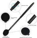 OZNER 24 Inches Silicone Back Scrubber for Shower - Extendable Long Handle Shower Brush with Dual-Sided Bristles - Exfoliating Body Scrubber for