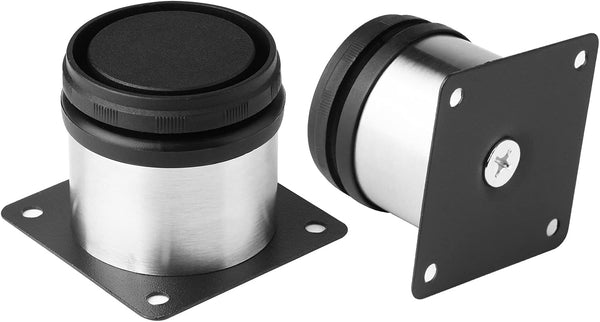 JIAKAI Pack of 4 Furniture Cabinet Adjustable Stainless Steel Round Kitchen Feet，Furniture Leg for DIY Furniture, Sofa Table Cabinets Shelves 50 x