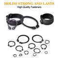 VIGRUE 315Pcs Snap Ring Shop Assortment Alloy Steel External Circlip Snap Retaining Clip Rings Set, 15 Sizes Black 315PCS