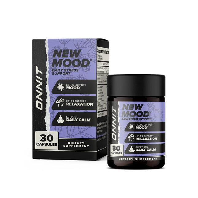ONNIT New Mood Daily Stress Support Capsules, Sleep and Mood Support Supplement 