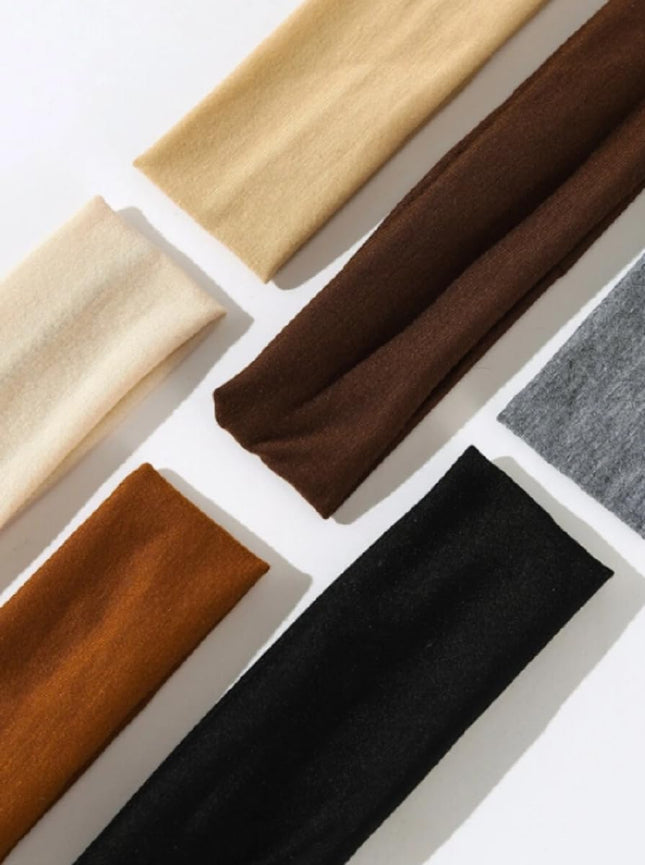 Elastic Non-Slip Soft Cloth Fabric Women'S Headbands 16 Pack - Yoga, Running, Sp