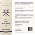 Arnica Bubble Bath Bombs Lavender Bergamot Essential Oils Luxurious Mega Foaming Bath Bombs for Dry Skin Nourishment Moisturizing Blissful Bath