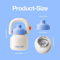 Water Bottle with Straw and Carry Handle | Wide Mouth Vacuum Insulated Stainless Steel Metal Thermos Bottles | Reusable, Leak-Proof and Bpa-Free |