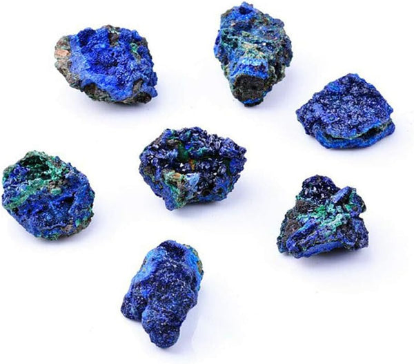 Wixine 1Pcs Natural Azurite Malachite Crystal Mineral Specimen Healing Stone 1-3cm
