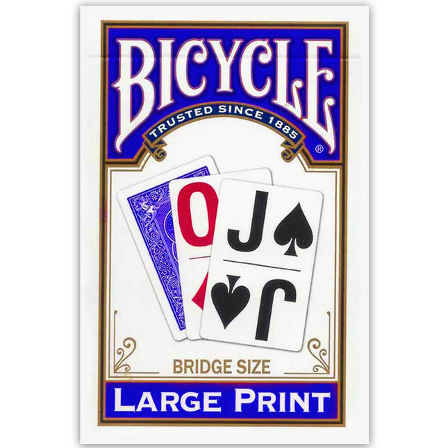 Bicycle Large Print Bridge Size Playing Cards - Easy-To-Read Deck for Seniors - 