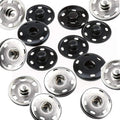 JOSDIOX Large Snaps for Sewing Big Sew on Snap Large Buttons 12 Sets Big Metal Snap Fastener Buttons Press Button for Sewing Clothing Silvery and