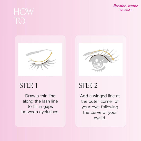 Heroine Make by KissMe Smooth Liquid Eyeliner | Waterproof Brown Black Liquid Eyeliner Pen | Smudge-Proof Formula for Long-Lasting Wear |