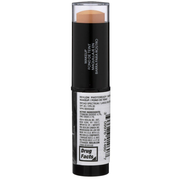 Revlon Foundation Stick, Photoready Insta-Fix Face Makeup for All Skin Types, SPF 20, Longwear Light-Medium Coverage with Natural Finish, 160