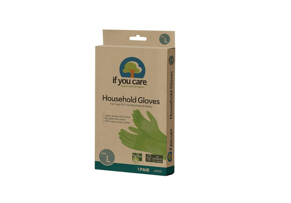 If You Care Latex Gloves, Large Ã¢ÂÂ 1 Pair (Pack of 1) Ã¢ÂÂ for Gardening, Dishwashing, Cleaning Kitchen and Bathroom Ã¢ÂÂ 100% Cotton Lined,