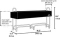 Shelterlogic 8' Adjustable Heavy Duty Outdoor Firewood Rack with Steel Frame Construction and Water-Resistant Cover