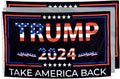 Double-Sided Trump 2024 Flag - Take America Back - 3x5 Foot Indoor Outdoor Decoration Banner With a FREE Sticker - Double-Sided Banner With Vivid