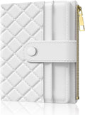 Womens Wallet, RFID Small Slim Wallets for Women, Compact Credit Card Holder, Cute Leather Bifold Ladies Purse with Zipper Coin Pocket and ID