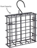 More Birds Suet Cage Bird Feeder, Fruit and Suet Feeder, Single Cake Capacity ,Black Black Single Cake Suet Cage
