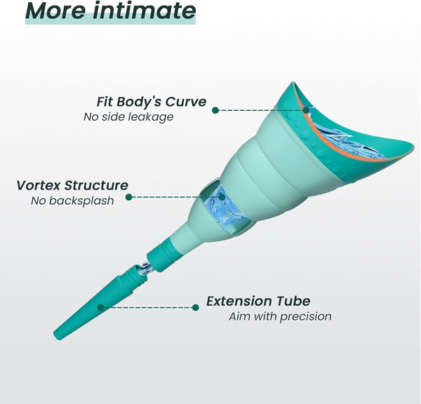 TRIPTIPS Pee Conch Foldable Female Urinal Device Portable Urinal for Women Pee Funnel for Women Travel, She Pee Cup for Women Stand to Pee Womens