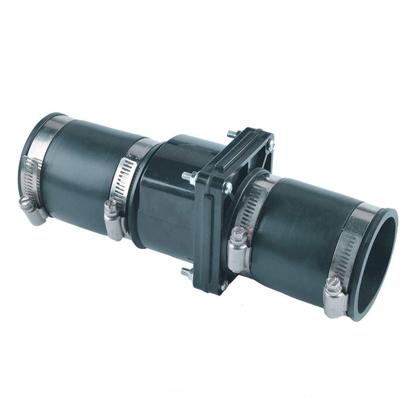 Hydro Master Plastic Sump Pump Check Valve with Stainless Steel Clamps 2 inch 2"