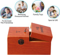 Useless Box Leave Me Alone Machine Fully Assembled in Real Wood（Brown）