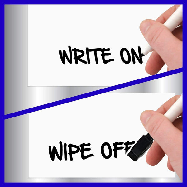 Flexible Magnets Fine tip Dry Erase Black Markers with Magnetic Cap and Eraser, Perfect for Dry Erase Boards and Whiteboards Pack of 5