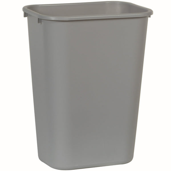 Rubbermaid Commercial Products Deskside Wastebasket/Trash Can, 10.25-Gallon/41-Quart, Gray, Plastic, Garbage Can for Home/Office, Fits under