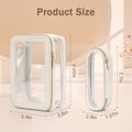 Travel Clear Makeup Bag with Makeup Brush Bag, Leather Make up Case Toiletry Bag, Portable Cosmetic Bag Case, Transparent Waterproof Cosmetic
