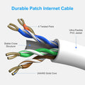 Cat6 Patch Cables 0.5 Foot (6 Pack), Cat 6 Ethernet Cable, 24AWG CCA Cord, UTP Network, Internet Cable, Compatible for PC, Routers, Switches,