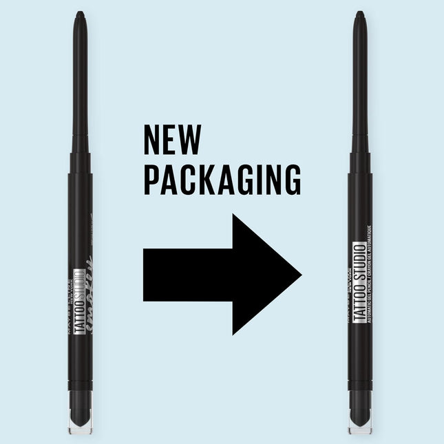 Maybelline Tattoo Studio Automatic Gel Pencil Waterproof Eyeliner, Blendable, Sm