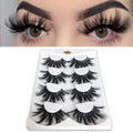 MIKIWI 25mm Lashes, Dramatic 6D Faux Mink Lashes, Fluffy Volume Eyelashes, Thick Crossed Lashes, Long Faux 25mm Mink Lashes (6D4-05) 6D05/25MM