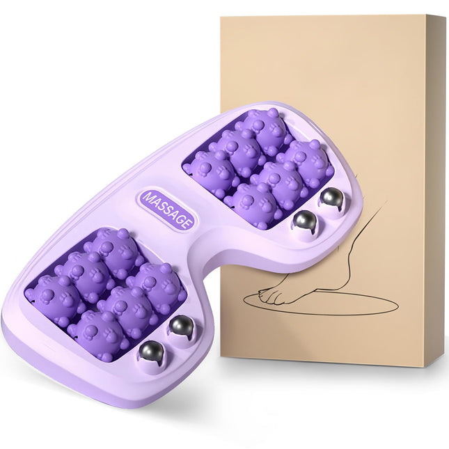 Foot Massager Roller for Plantar Fasciitis Relief, Dual Foot Acupressure Therapy for Pain Relief, Stress Relief and Impr