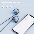 Boean Bluetooth Headphones, Bluetooth 5.3 Wireless Headphones with 16 Hours Playtime, Stereo Bass IPX7 Waterproof Over Ear Earphones AI Music