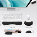 Zibly Ergonomic Gel Keyboard Wrist Rest & Mousepad Rests for Computer, Silky Memory Foam for Typing (Black Combo)