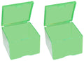 MTM CAST1-16 Cast Bullet Box, 2 Pack, USA Made, Clear Green 3.4"