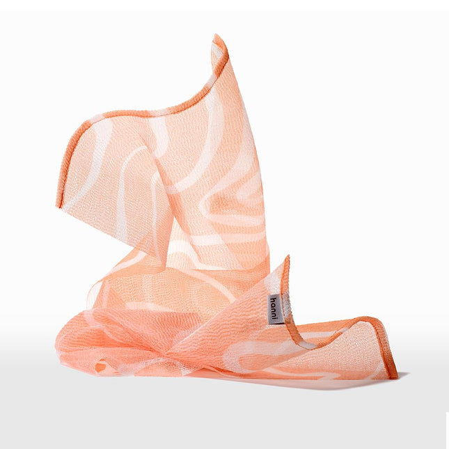 HANNI Extra-Long Shower Scarf, Japanese-Inspired Exfoliating Body Scrubber, Loof