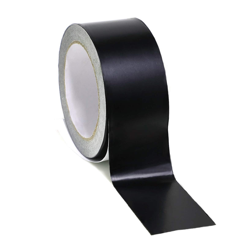 Black Aluminum Foil Tape High Temp Heavy Duty Adhesive HVAC Sealing Hot Cold Air Duct Tape for Pipe Metal Repair (2 IN x 64 FT 3.9 Mil) Black 2