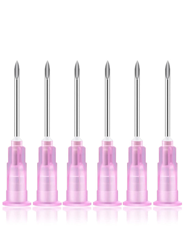 100Pcs 18Ga 1 Inch Needle Luer Lock Lab Accessories, Sterile Individual Package for Scientific Measuring, Refilling Inks 18G 1 inch (25MM)