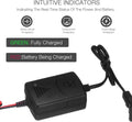 12V Sealed Lead Acid (SLA) Battery Charger 1000mA, Battery Charger Maintainer 12v Trickle Charger for Boats Motorcycles ATVs Riding Mowers & Car