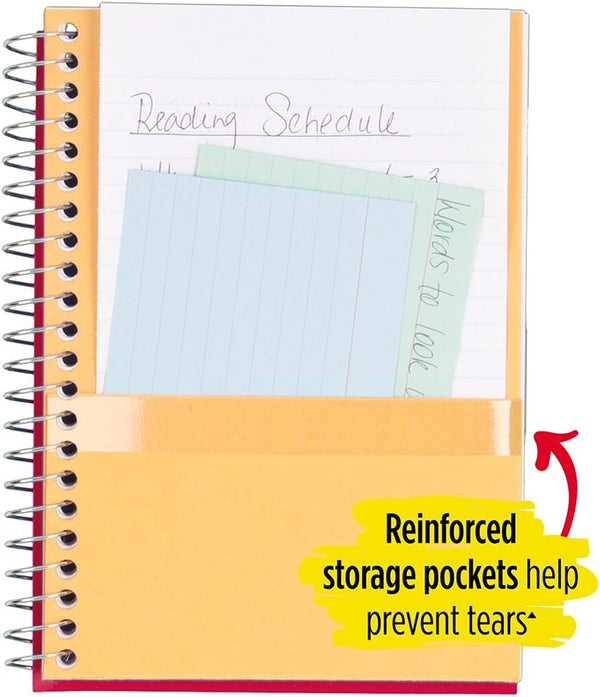 Five Star Spiral Notebook, 1 Subject, College Ruled Paper, 100 Sheets, Colored Small Note Book, Lined Paper, Home School Supplies for College