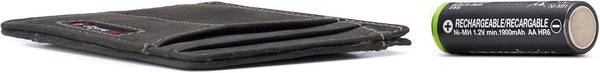 Alpine Swiss RFID Minimalist Oliver Front Pocket Wallet For Men Leather Hampton Collection Nubuck Black One Size Nubuck Black