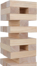 Giant Tumble Tower (Stacks to 4+ Feet), 54pcs Wooden Blocks Stacking Game, Indoor Outdoor Game for Kids Adult Family Fun | Ages 6+ | Yard Games |