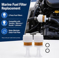 Hoypeyfiy 2 Pack 65L-24563-00-00 Fuel Filter Element Replacement, Marine Outboard Fuel Filter Compatible with Yamaha F150 F200 F225 SX250, Mercury