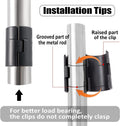 16 Wire Shelving Shelf Lock Clips for 1" Post, 8 Pairs of Shelving Sleeves Replacements for Wire Shelving System, Plastic Shelf Locking Clips